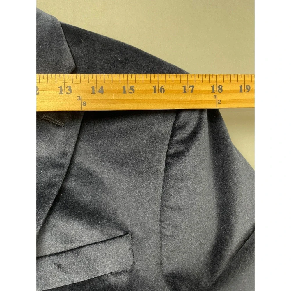 Lauren Ralph Lauren Mens Velvet Blazer Navy Blue 2-Button‎ Sport Coat 38S